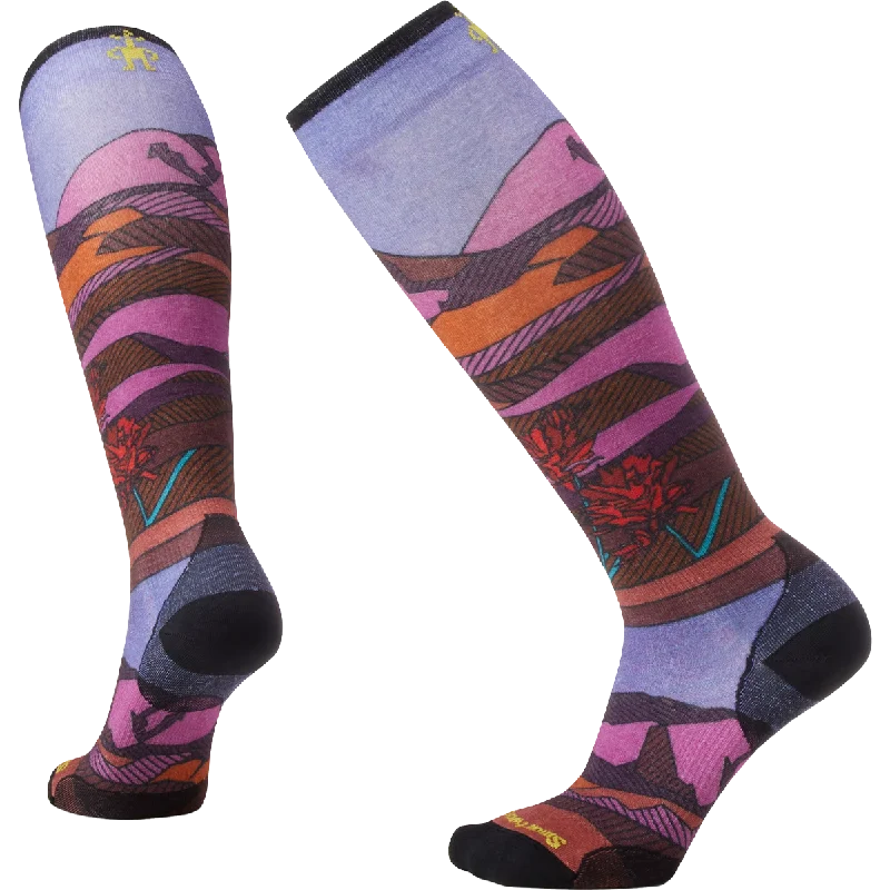 Early Access Women's Ski Floral Field Print Over The Calf Socks