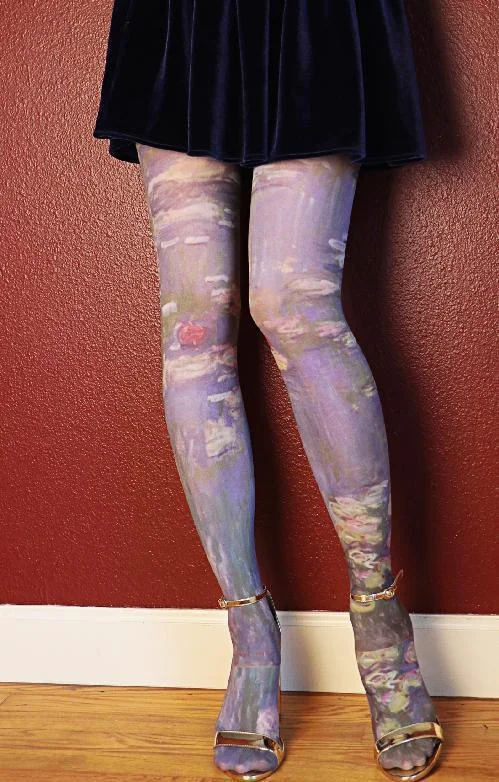 Overstock Clearance Water Lillies | Claude Monet | Printed Tights