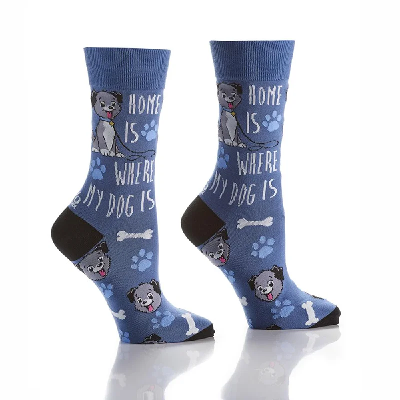 "Welcome Home" Cotton Dress Crew Socks by YO Sox