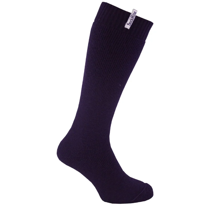 Adults Welly Sock - Purple