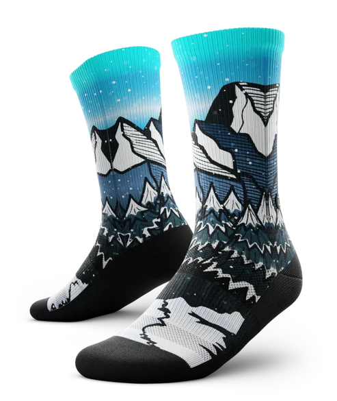 Fantastic Savings "Winter Bliss" Performance Crew Running Socks by Outway