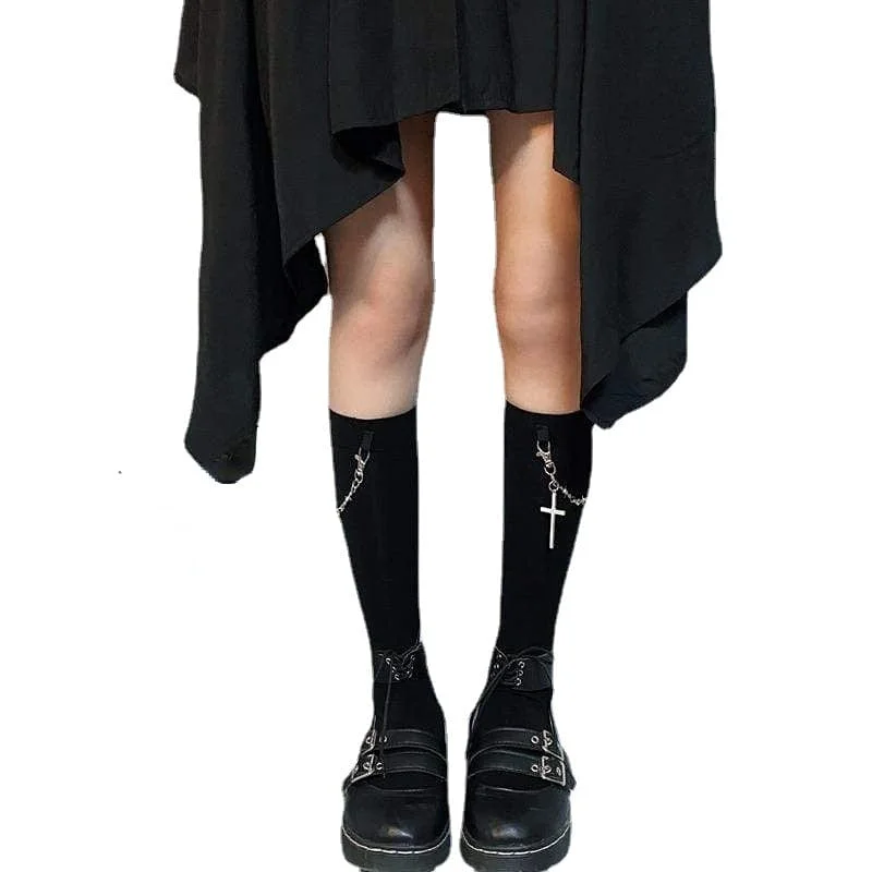 Weekend Savings Sensation Women's Gothic Cross Chain Stockings