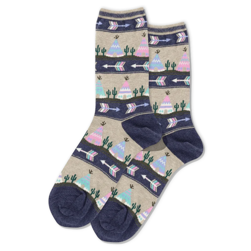 Weekend Savings Sensation "Teepee" Cotton Dress Socks by Hot Sox