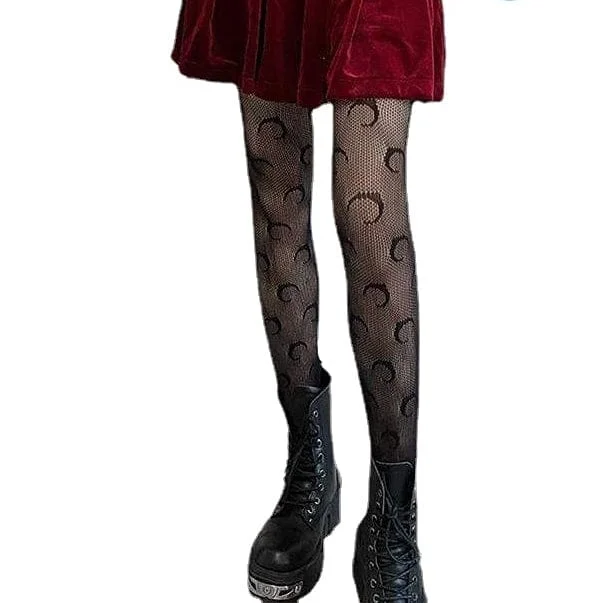 Don't Delay Women's Moon Fishnet Stockings