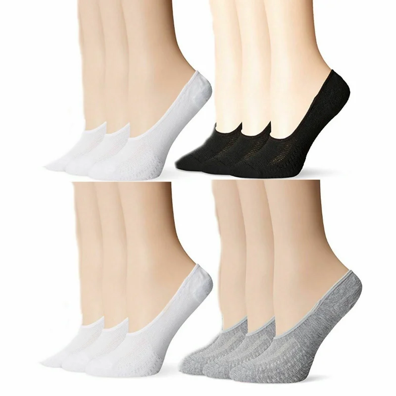 Unmissable Sale Womens Quality No Show Liner Low Cut Invisible Loafer Peds Cotton Socks