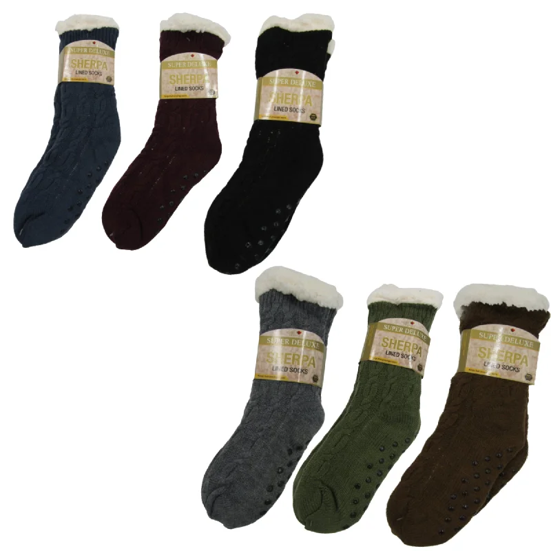 Weekend Discounts to Indulge In Women's Winter Super Soft Thick Warm Sherpa Cozy Fuzzy Fleece-lined Anti slip Grippers Slipper Socks Weekend Discounts to Indulge In Women's Winter Super Soft Thick Warm Sherpa Cozy Fuzzy Fleece-lined Anti slip Grippers Slipper Socks