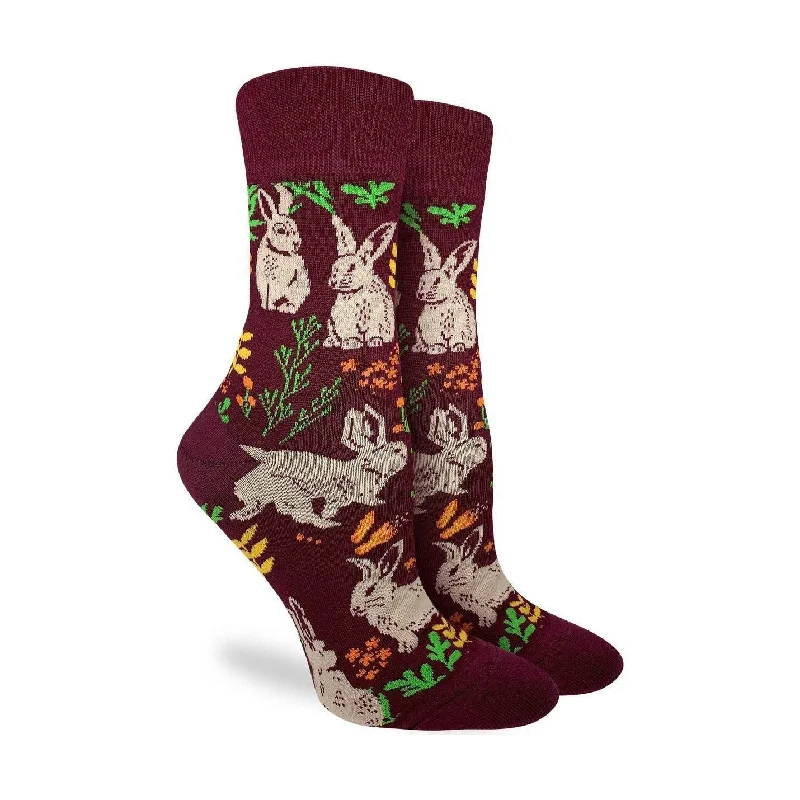 Discount Mania "Woodland Bunnies" Cotton Crew Socks by Good Luck Sock
