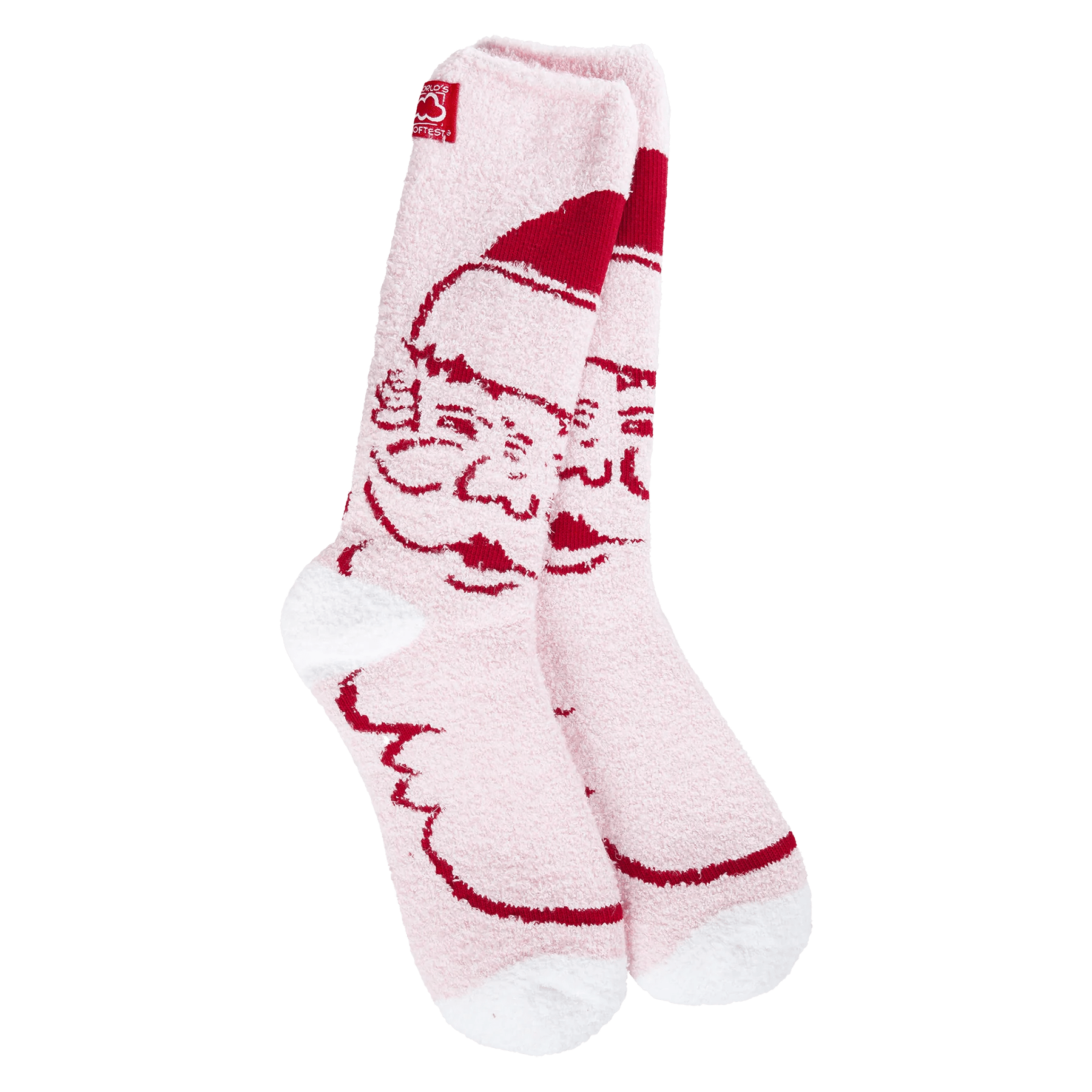 Steal Deal World's Softest Cozy Crew Holiday Santa Socks