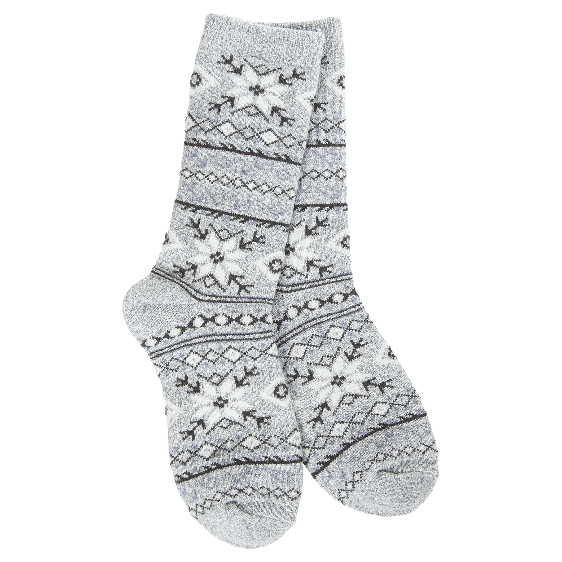 Best Seller World's Softest Socks Holiday Mini Crew - Fair Isle Grey