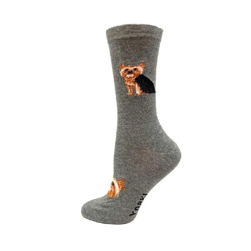 "Yorkshire Terrier" Cotton Socks by Crazy Toes - Medium