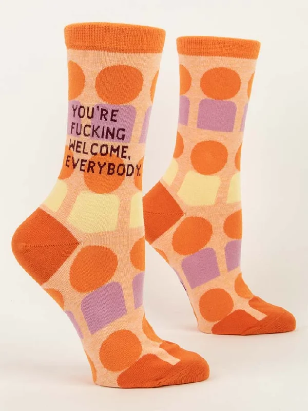 You're Fucking Welcome, Everybody. W-Crew Socks