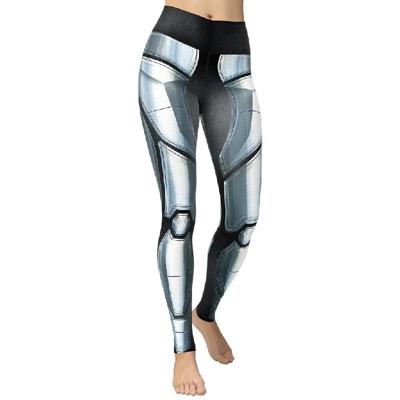 Shop the Weekend Away 3D Iron Metal Armor Yoga Leggings