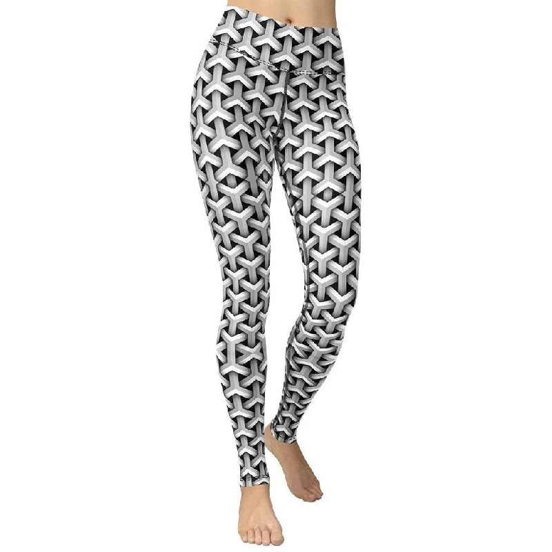 Special Offer 3D Woven Metallic Print Yoga Leggings