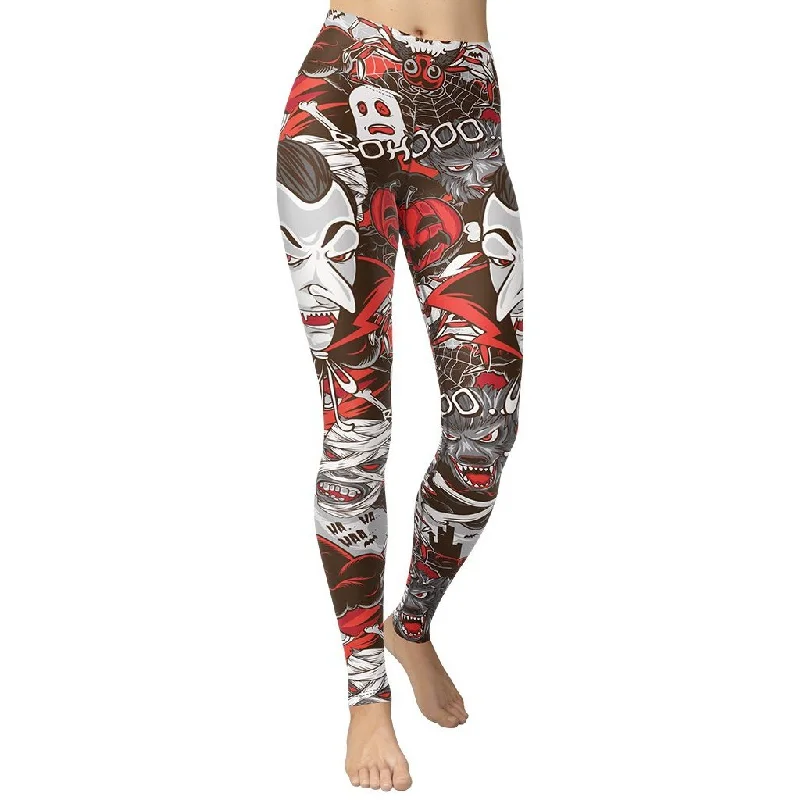 Instant Savings All the Horrors of Halloween Yoga Leggings
