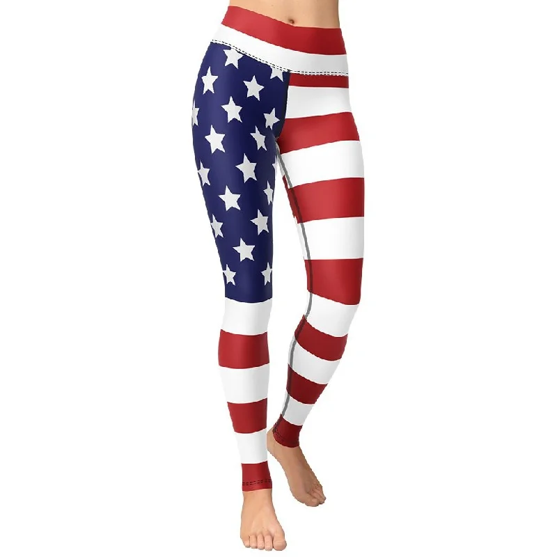 Weekend Offers That Delight American Flag Yoga Leggings