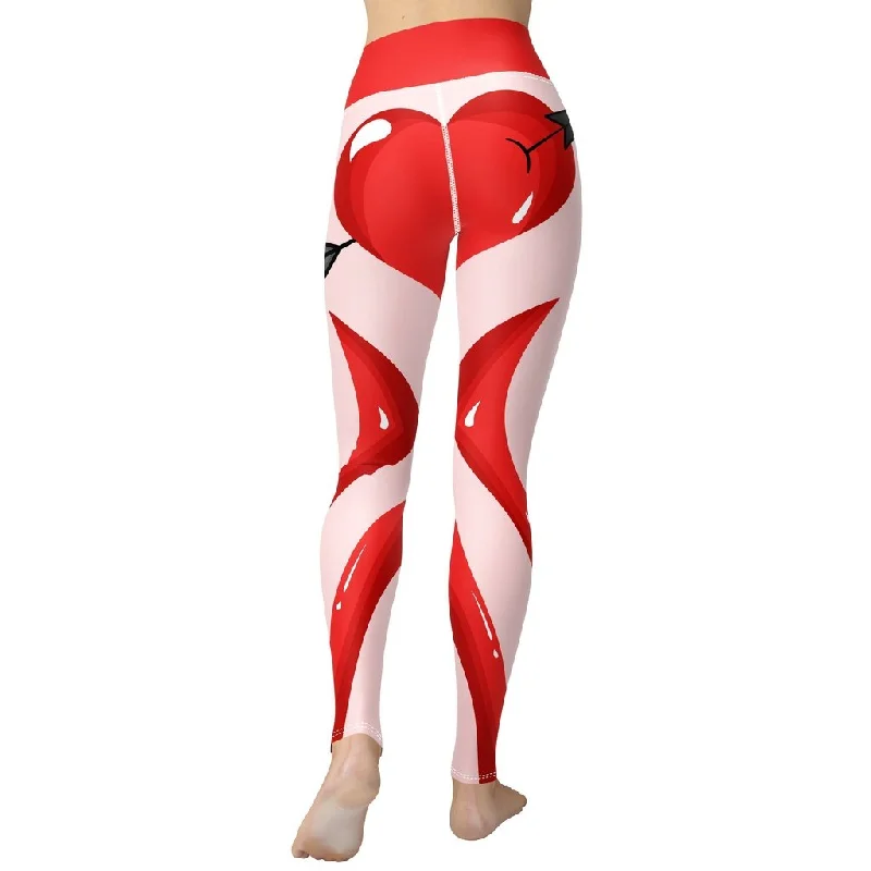 Weekend Bargains Await You Arrow Heart Shaped Yoga Leggings