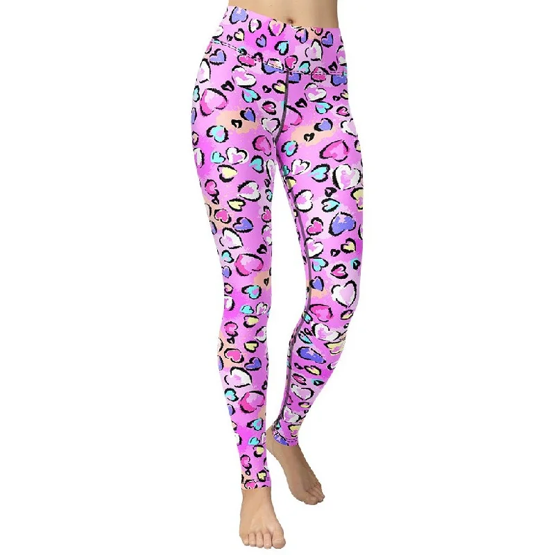 Weekend Savings Fiesta Artsy Heart Yoga Leggings