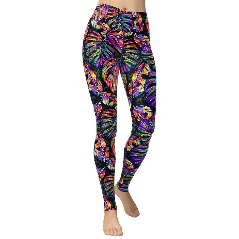 Big Savings Artsy Tropical Yoga Leggings