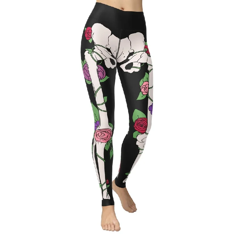 Weekend Specials to Savor Blooming Skeleton Yoga Leggings