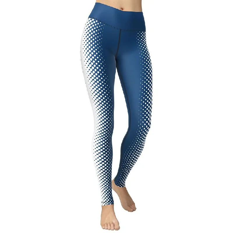 Weekend Shopping Bliss Blue Optical Illusion Yoga Leggings