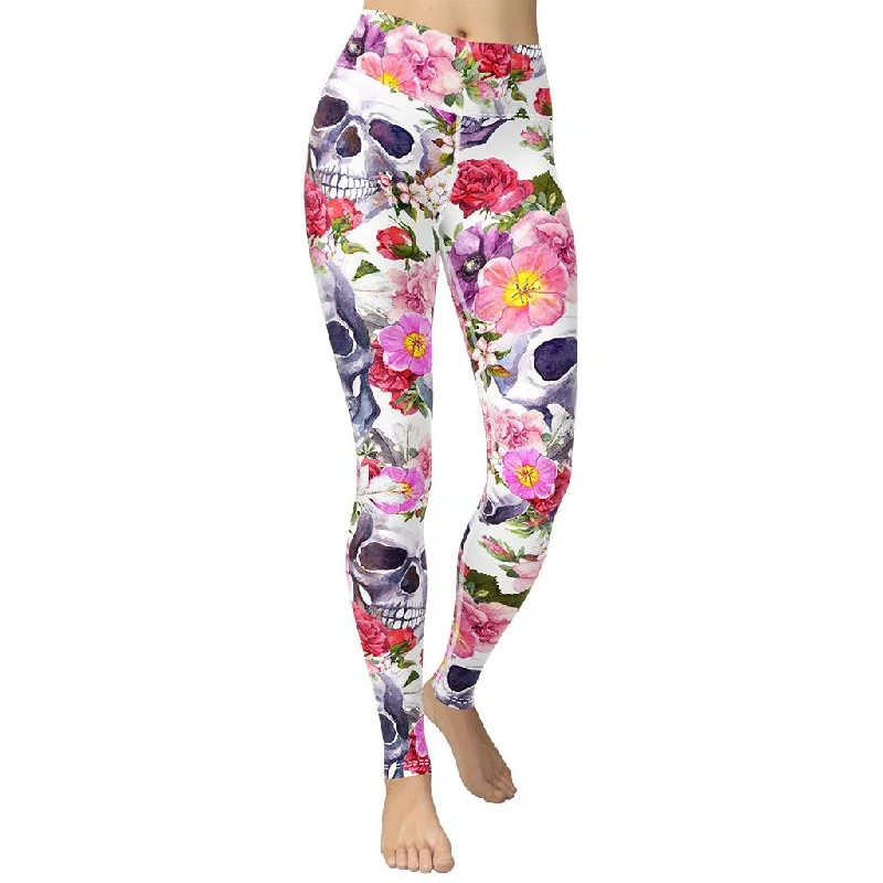 Quick Deals Boho Skull Yoga Leggings
