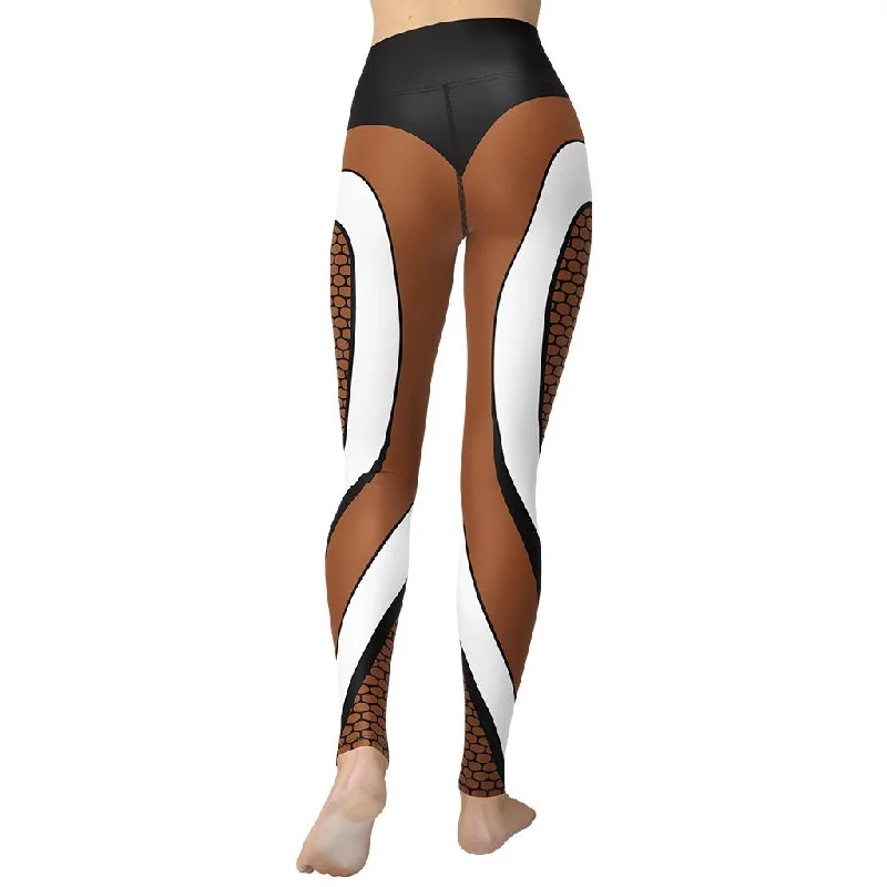 Weekend Special Bold Line Deep Brown Yoga Leggings
