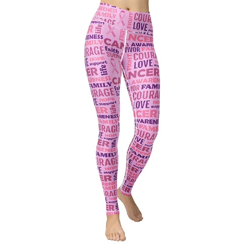 Markdown Sale Breast Cancer Awareness Yoga Leggings