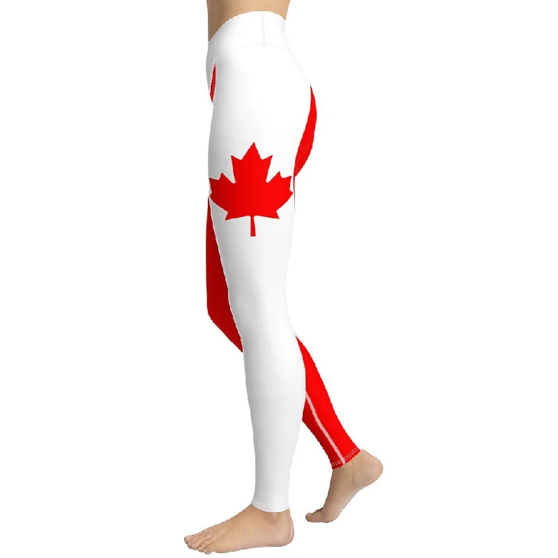 Sale Alert Canada Flag Yoga Leggings