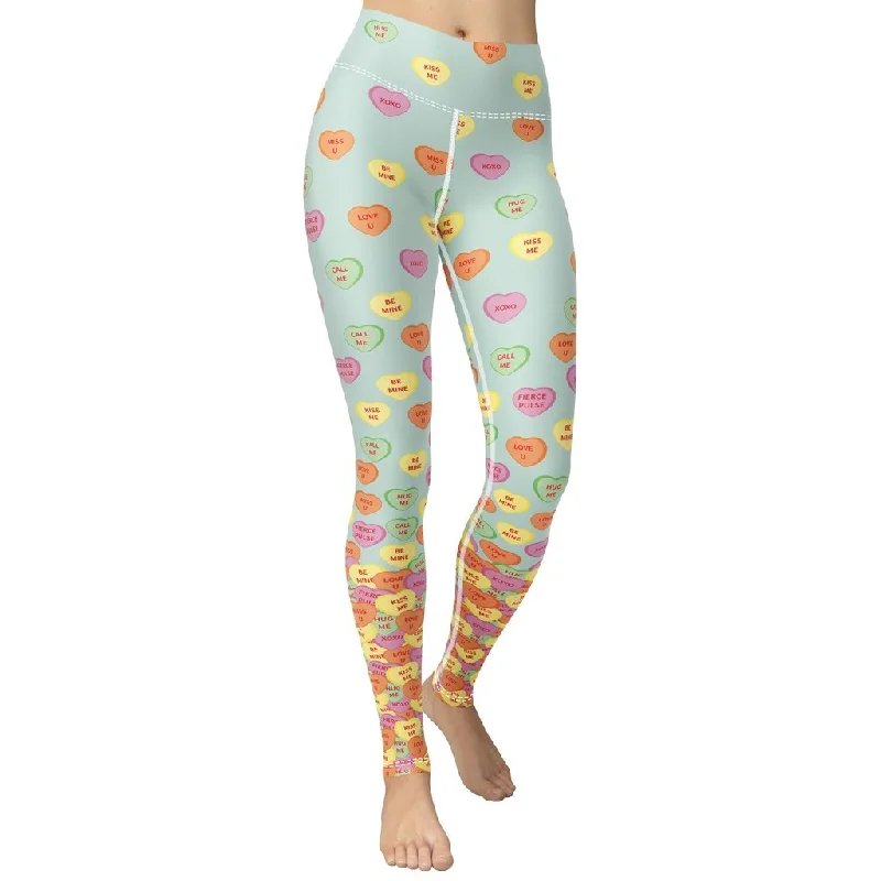 Weekend Deals to Brighten Your Day Candy Hearts Yoga Leggings
