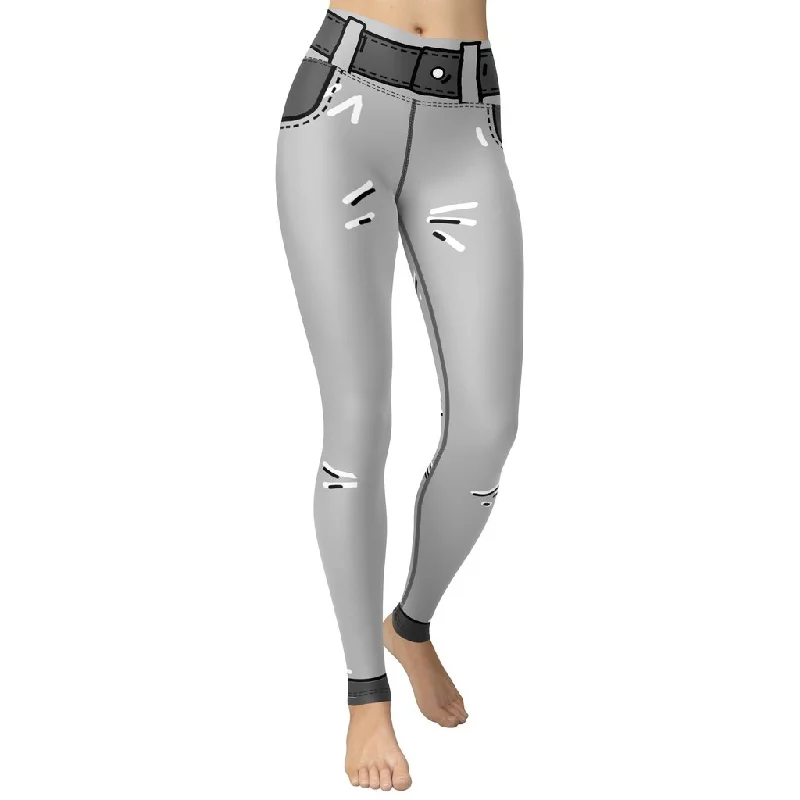 Weekend Discounts Worth Grabbing Cartoonized Monochrome Yoga Leggings