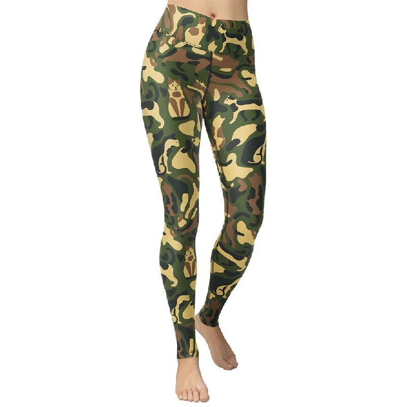 Super Discount Cat Camo Yoga Leggings