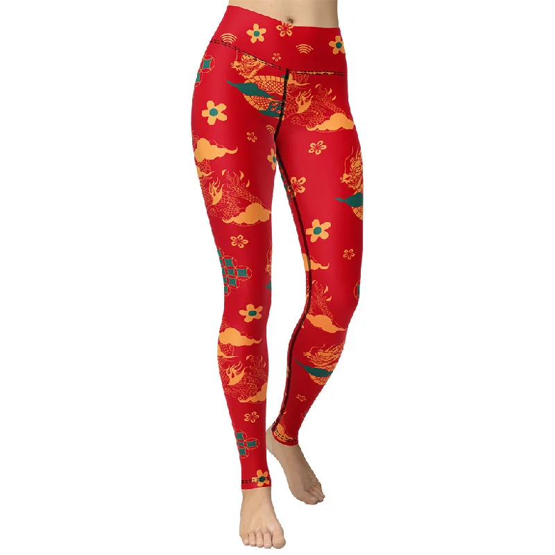 Extra Savings Chinese Dragon Yoga Leggings