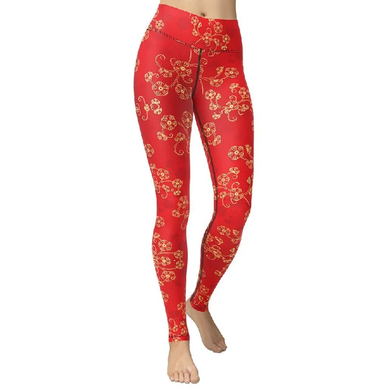 Weekend Offers That Sizzle Chinese Inspired Pattern Yoga Leggings