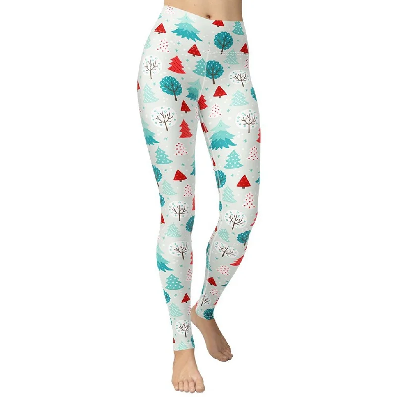 Weekend Bargains to Grab Christmas Forest Yoga Leggings