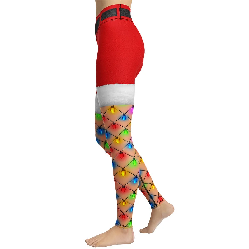 Special Discount Christmas Lights Shorts Yoga Leggings