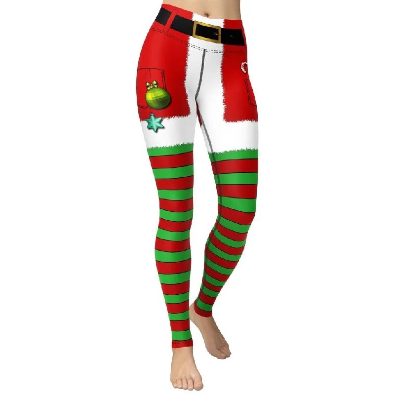 Amazing Value Christmas Stripes Yoga Leggings