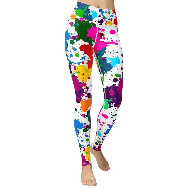 Deal Alert Color Splash Yoga Leggings