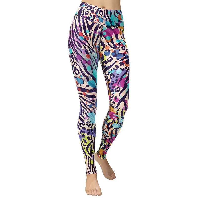 Half Price Colorful Animal Print Symbiosis Yoga Leggings