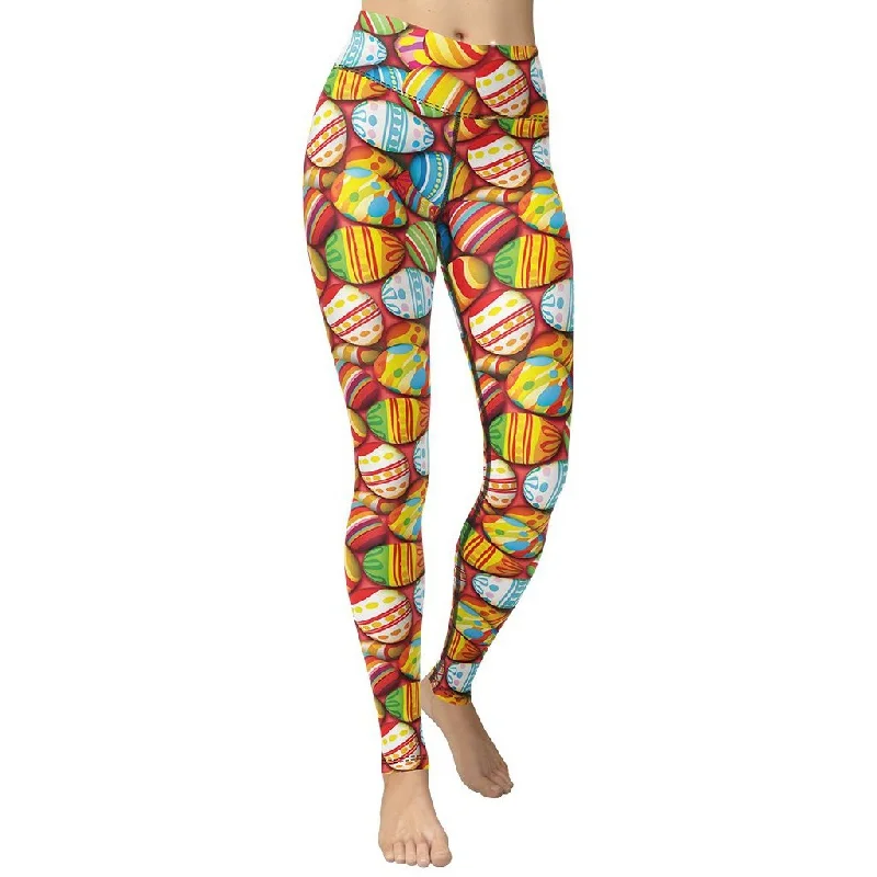 Weekend Specials to Cherish Colorful Easter Eggs Yoga Leggings
