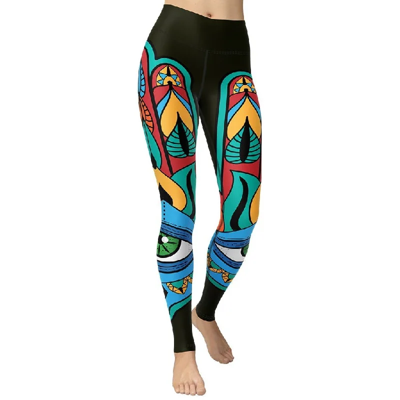 Online Exclusive Colorful Eye Symbol Yoga Leggings