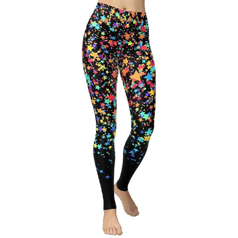 Early Access Colorful Gradient Stars Yoga Leggings