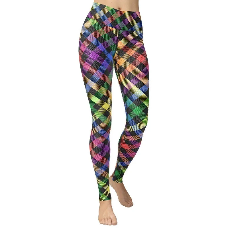 Year-End Sale Colorful Plaid Yoga Leggings
