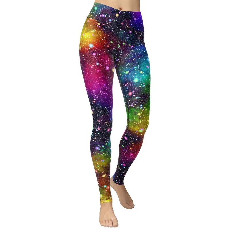 Weekend Savings Sensation Colorful Universe Yoga Leggings