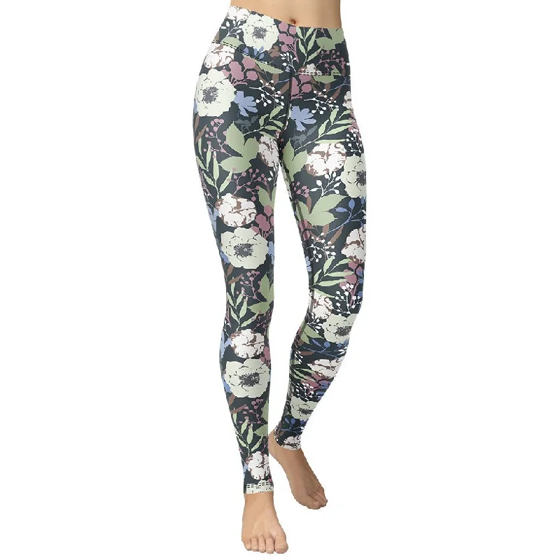Steals and Deals Cool Floral Yoga Leggings