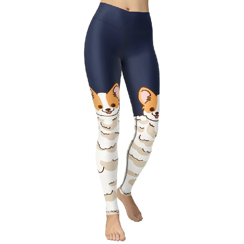 Massive Savings Corgi Design Yoga Leggings