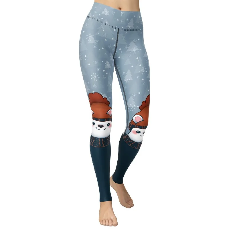 Weekend Bargains to Snag Cozy Cute Bear Yoga Leggings
