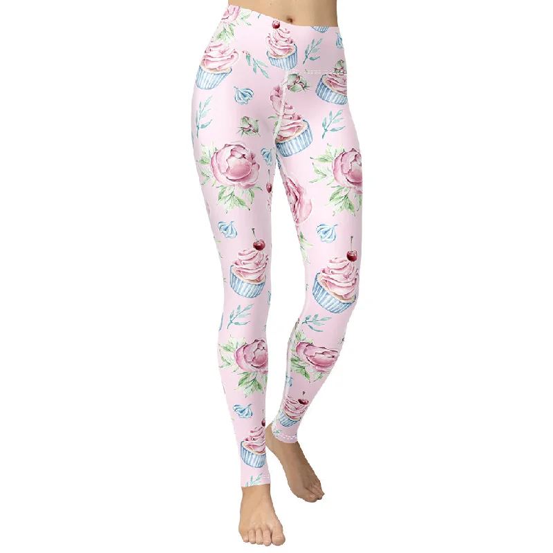 While Supplies Last Cupcakes Yoga Leggings