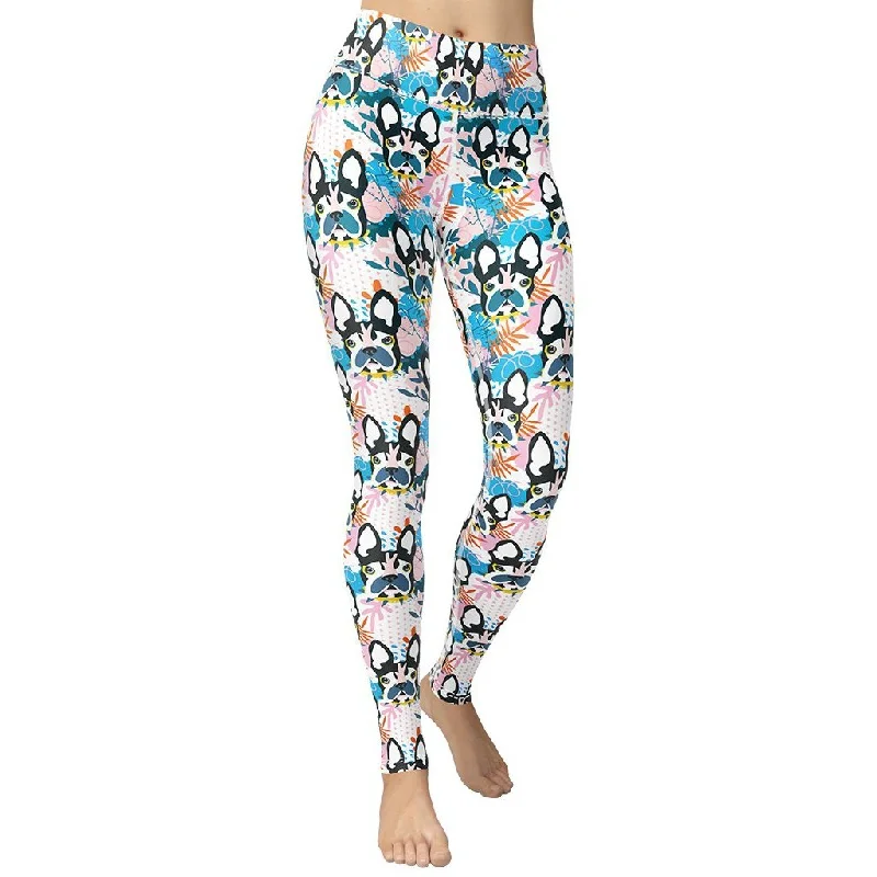Overstock Sale Cute Puppy Print Yoga Leggings