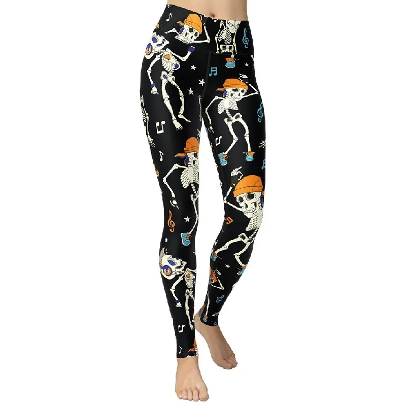 Unmissable Offer Dancing Skeletons Yoga Leggings