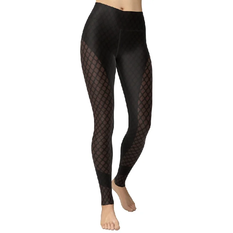 Weekend Specials to Relish Dark Mesh Print Yoga Leggings